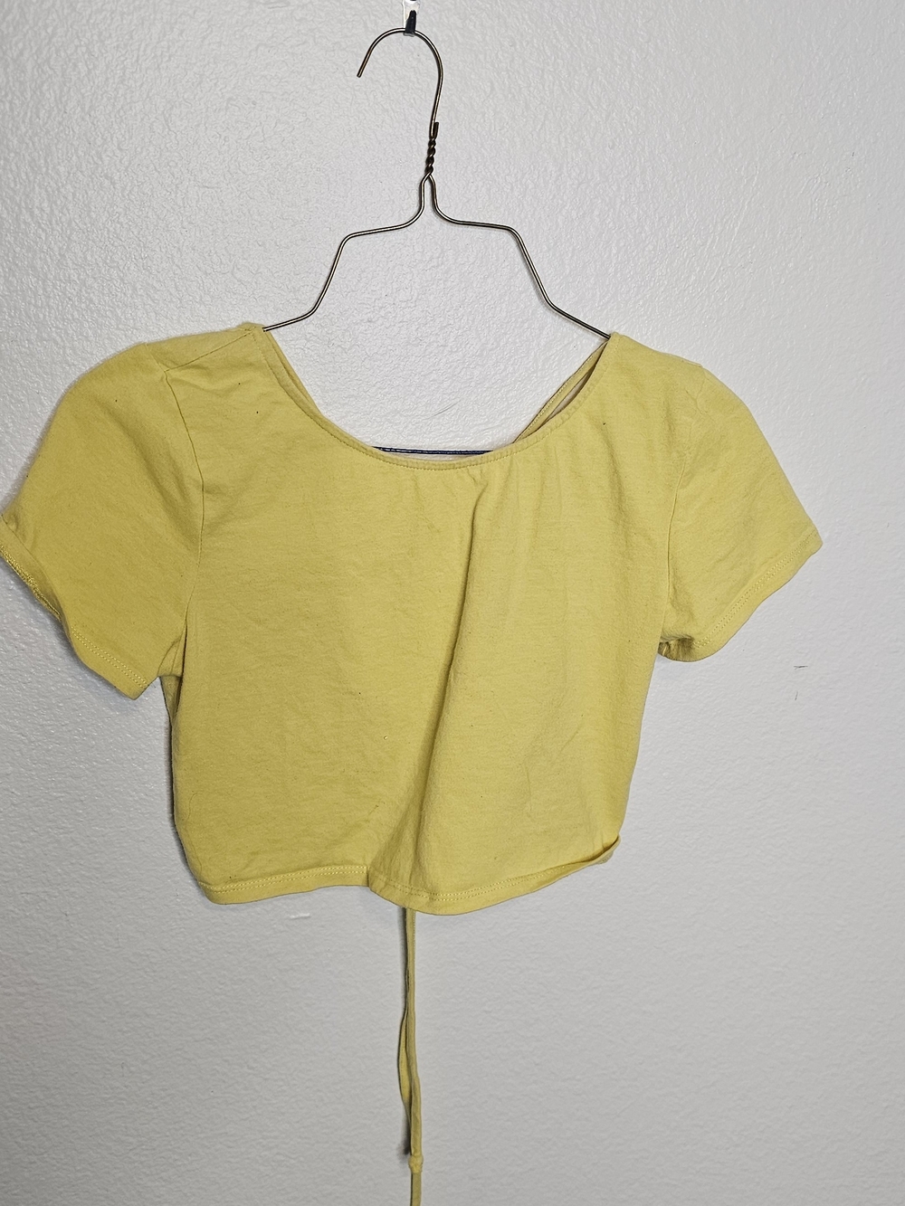 Ambiance Yellow Crop Top with Back Tie